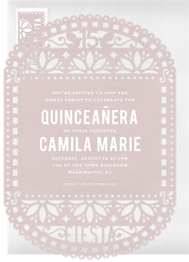 'Classic Papel Picado' Quinceañera Invitation