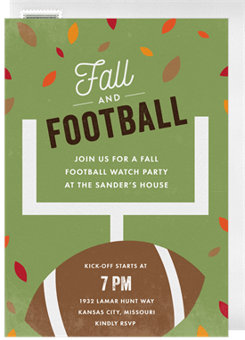 'Football Season' Entertaining Invitation