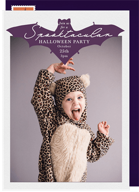 'Spooktacular Bat' Halloween Invitation