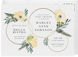 'Boho Hoops' Baby Shower Invitation