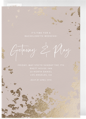 'Scattered Foil' Bachelorette Party Invitation