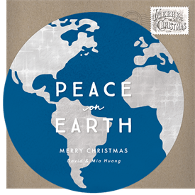 'Peaceful Earth' Christmas Greetings Card