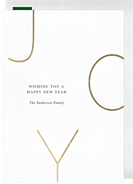 'Golden Joy' New Year's Greeting Card