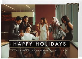 'Hint of Shimmer' Business Holiday Greetings Card
