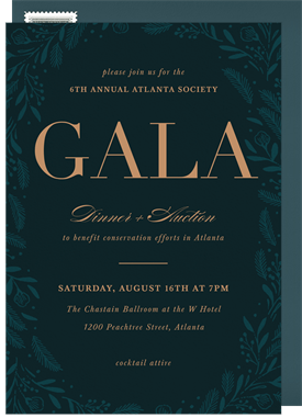 'Wreathed Gala' Gala Invitation