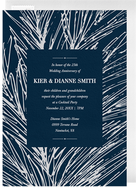 'Wispy Pine' Anniversary Party Invitation