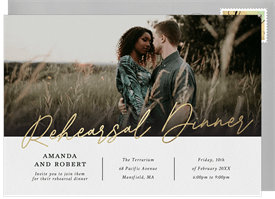 'Rehearsal Grid' Rehearsal Dinner Invitation
