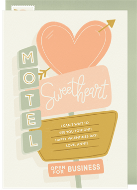 'Sweetheart Motel' Valentine's Day Card