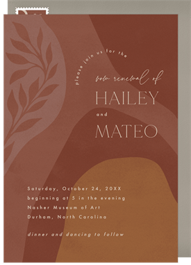'Abstract Love' Vow Renewal Invitation