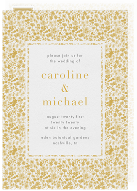 'Vintage Meets Modern' Wedding Invitation