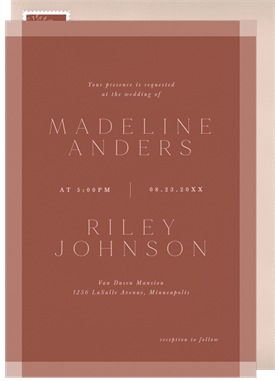 'Sheer Border' Wedding Invitation