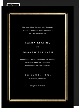 'Tailored Frame' Wedding Invitation