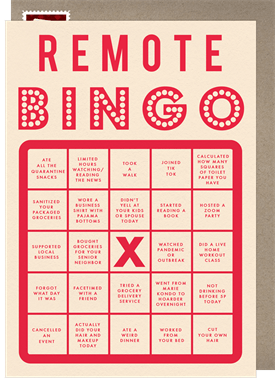 'Remote Bingo' Virtual / Remote Invitation