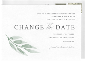 'Watercolor Leaf' Cancel / Postpone an Event Announcement