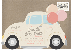 'Vintage Beetle' Virtual / Remote Invitation