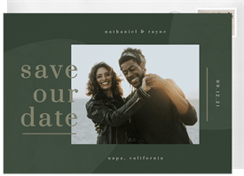 'Modern Organic Shapes' Wedding Save the Date