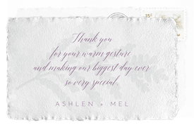 'Deckled Botanics' Wedding Thank You Note