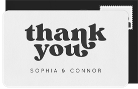 'Retro Union' Wedding Thank You Note
