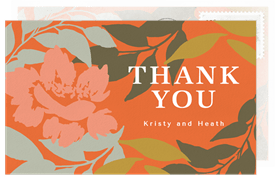 'Floral Crush' Wedding Thank You Note