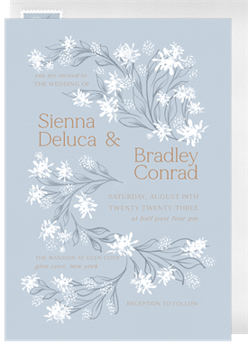 'Floral Cascade' Wedding Invitation