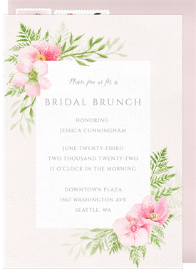'Delicate Floral' Bridal Shower Invitation