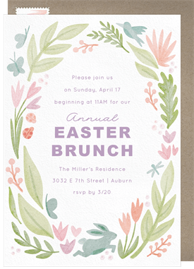 'Sweet Nature Frame' Easter Invitation