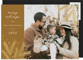 'Golden Pines' Holiday Greetings Card