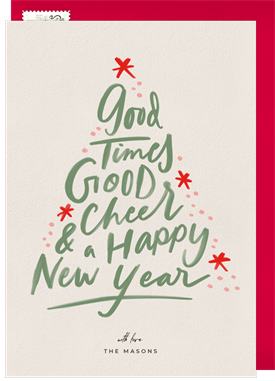 'Good Times Tree' New Year's Greeting Card