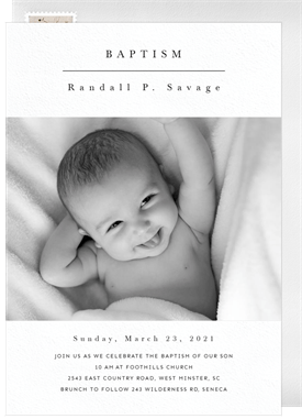 'Simply Celebrate' Baptism Invitation