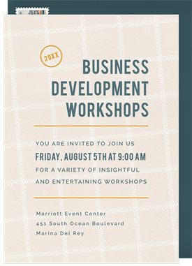 'Preppy' Business Invitation