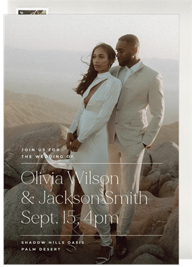 'Minimalistic Type' Wedding Invitation