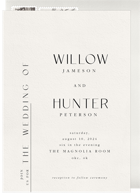 'Devotion' Wedding Invitation