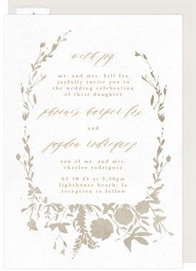 'Modern Floral Arch' Wedding Invitation