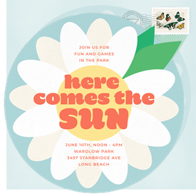 'Groovy Daisy' Entertaining Invitation