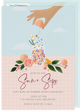 'Flowerade' Entertaining Invitation