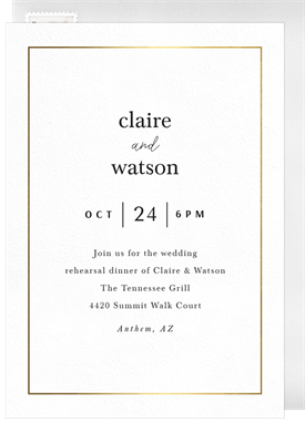 'Simple Drinks' Rehearsal Dinner Invitation