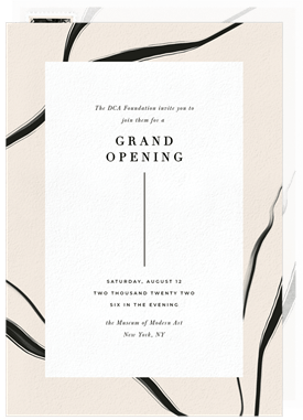 'Artsy Affair' Grand opening Invitation