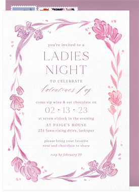 'Awash' Valentine's Day Invitation