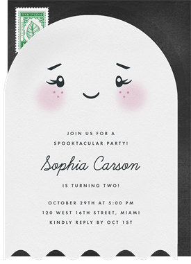 'Little Ghost' Kids Birthday Invitation