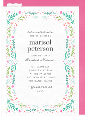 'Flowerworks' Bridal Shower Invitation