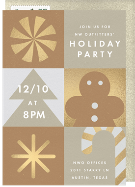 'Joyful Blocks' Business Holiday Party Invitation