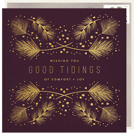 'Pine Good Tidings' Business Holiday Greetings Card