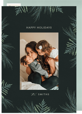 'Frosted Sprigs' Holiday Greetings Card