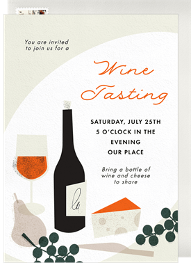 'Graphic Wine Night' Entertaining Invitation