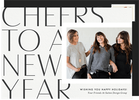 'Editorial Cheers' Business Holiday Greetings Card