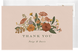 'Wonderful Wildflowers' Wedding Thank You Note