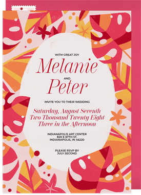 'Maximalist Tropics' Wedding Invitation