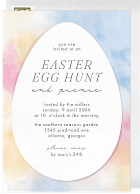 'Pastel Tie Dye' Easter Invitation