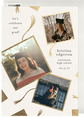 'Hat Toss' Graduation Invitation