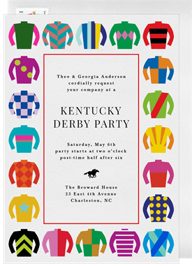 'Jockey Silks' Entertaining Invitation